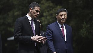Pedro Sanchezas ir Xi Jinpingas / ANDRES MARTINEZ CASARES / AP