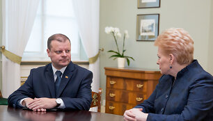 Saulius Skvernelis ir Dalia Grybauskaitė