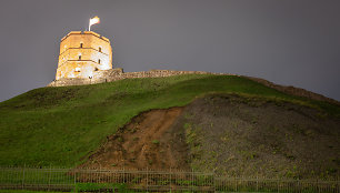 Didžiulė Gedimino kalno nuošliauža