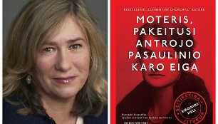 Ra&scaron;ytoja Sonia Purnell ir knygos vir&scaron;elis. 15min koliažas