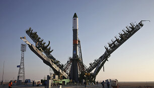 Rusijos raketa-ne&scaron;ėja &bdquo;Sojuz U&ldquo; prie&scaron; startą