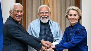 Antonio Costa, Narendra Modi, Ursula von der Leyen
