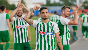 Vilniaus „Žalgirio“ futbolininkai: M.Karamarko ir H.Videmontas.