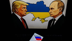 Donaldas Trumpas ir Vladimiras Putinas / Yassine Mahjoub/SIPA / Yassine Mahjoub/SIPA