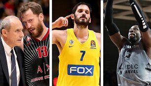Ettore Messina ir Sergio Rodriguezas, Omri Casspi, Tonye Jekiri