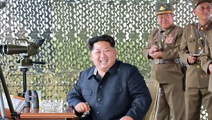 &Scaron;iaurės Korėjoje yra kuo pasidžiaugti jos lyderiui Kim Jong Unui