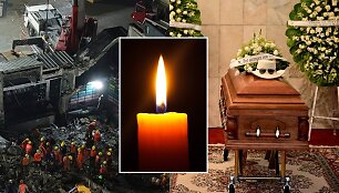 &bdquo;Jet Set&ldquo; naktinio klubo griuvėsiai, pagerbiamas Rubby P&eacute;rezo atminimas