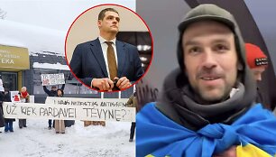 Protestas, Remigijus Žemaitaitis, Justinas Rudžianskas-Liežuvis