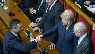 Dalia Grybauskaitė &ndash; Petro Poro&scaron;enkos inauguracijoje. 