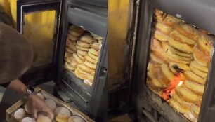 Vyras namus &scaron;ildė spurgomis