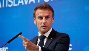 Prancūzijos lyderis Emmanuelis Macronas