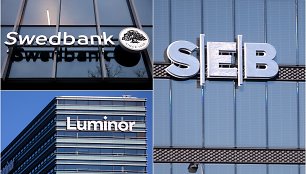 „Swedbank“, „Luminor“ ir SEB bankai