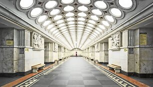 Įspūdingas Maskvos metro stoties interjeras