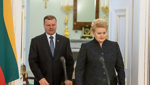 Saulius Skvernelis ir Dalia Grybauskaitė