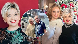 Jelena Tulčina su vyru Feliksu ir dukra