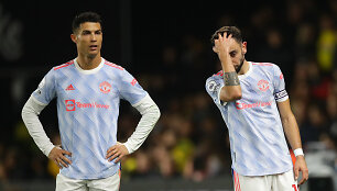 Cristiano Ronaldo ir Bruno Fernandesas