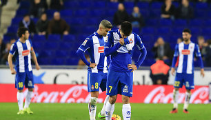 Barselonos „Espanyol“ futbolininkai.