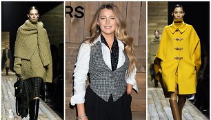 Blake Lively (viduryje) ir &bdquo;Michael Kors&ldquo; kolekcijos modeliai