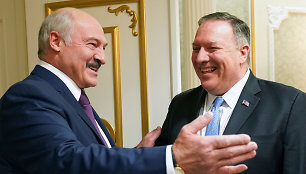 Aliaksandras Lukašenka ir Mike'as Pompeo