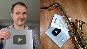 Juozas Kuraitis gavo „YouTube“ apdovanojimą „Silver play button“