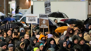 Protestas prie Seimo: „Dešimt tylos minučių" 