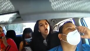 I&scaron;puolis prie&scaron; Uber vairuotoją