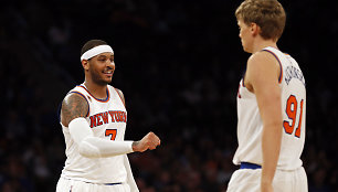 Carmelo Anthony ir Mindaugas Kuzminskas