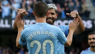 Bernardo Silva ir Sergio Aguero