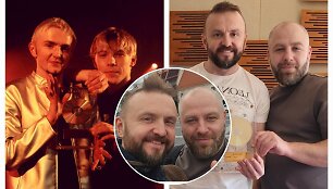 Grupės &bdquo;Delfinai&ldquo; nariai Stanislovas Stavickis-Stano ir Viačeslavas Saninas-Sweetas