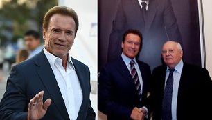 Arnoldas Schwarzeneggeris ir Michailas Gorbačiovas