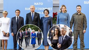 NATO valstybių lyderiai rinkosi į iškilmingą vakarienę Prezidentūroje