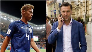 Keisuke Honda ir Deividas Šemberas