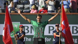 Rogeris Federeris „BNP Paribas Open“ finale nugalėjo Staną Wawrinką