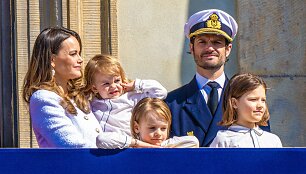 &Scaron;vedijos princas ir princesė su vaikais /  / Dutch Press Photo/Cover Images