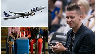 Lėktuvas, kelionių lagaminai, Rimvydas &Scaron;irvinskas-Makalius