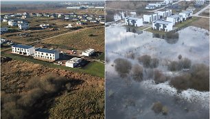 Kvartalas Kaimynų g. iki ir po potvynio