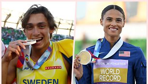 Armandas Duplantis ir Sydney McLaughlin Judžine pagerino planetos rekordus.