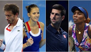 Nicolas Mahut, Karolina Pli&scaron;kova, Novakas Džokovičius, Venus Williams