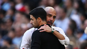 Pepas Guardiola ir Mikelis Arteta