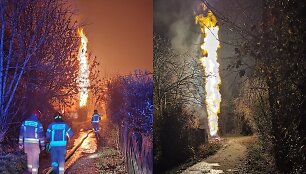 Dujų nuotėkio gaisras Krokuvoje