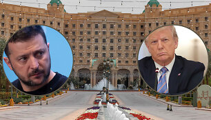 Volodymyras Zelenskis ir Donaldas Trumpas