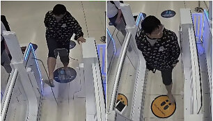 Įsiutęs kinas oro uoste &bdquo;užpuolė&ldquo; pasų kontrolės vartus
