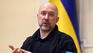Ukrainos ministras pirmininkas Denysas &Scaron;myhalis / ANATOLII STEPANOV / AFP