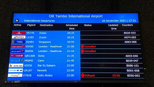 At&scaron;aukti skrydžiai i&scaron; Pietų Afrikos