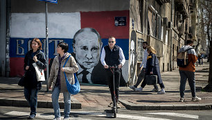 Freska Vladimirui Putinui Belgrade