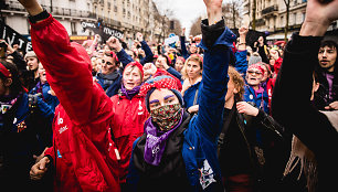 Tarptautinės moters dienos protestas Prancūzijoje