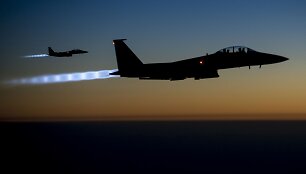 JAV naikintuvai &bdquo;F-15E Strike Eagles&ldquo;