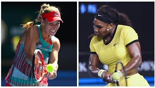 Angelique Kerber ir Serena Williams