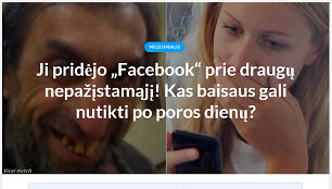 Klaidinančio straipsnio antra&scaron;tė