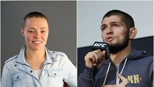 Rožė Namajunas ir Chabibas Nurmagomedovas